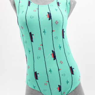 Traje de Baño Clasico Estampado Cre. Regis para Dama