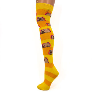 Leka medieta de microfibra md. 18.1 dama UT capibara fondo rayas amarillas