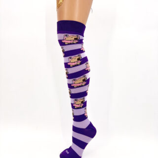 Leka medieta de microfibra md. 18.1 dama UT capibara fondo rayado morado-lila