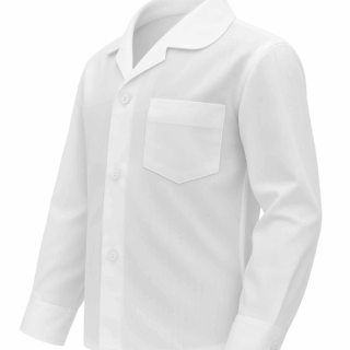 Camisa blanca escolar manga larga Joel